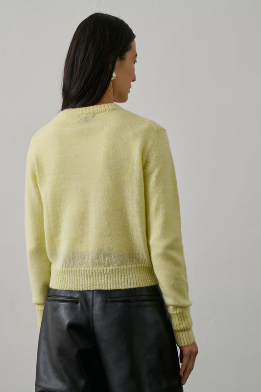 Cardigan Griffith - Jaune Acide - Laine - Femme